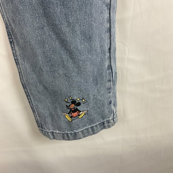 Disney Our Universe Jeans XL Blue Elastic Waist Tapered Leg Pluto Mickey New NWT - Picture 6 of 12